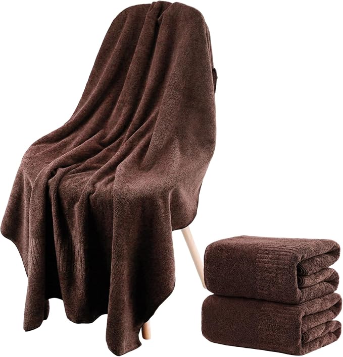 SEISSO 2 Pack Extra Large Bath Towels 63"x35", Bath Sheets by SEISSO