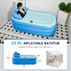 CO-Z Inflatable Adult Bath Tub, Free-Standing Blow Up Bathtub - Image 4