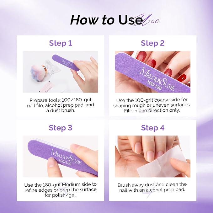 MelodySusie Nail File Kit, Professional Manicure Pedicure Supplies - Image 7