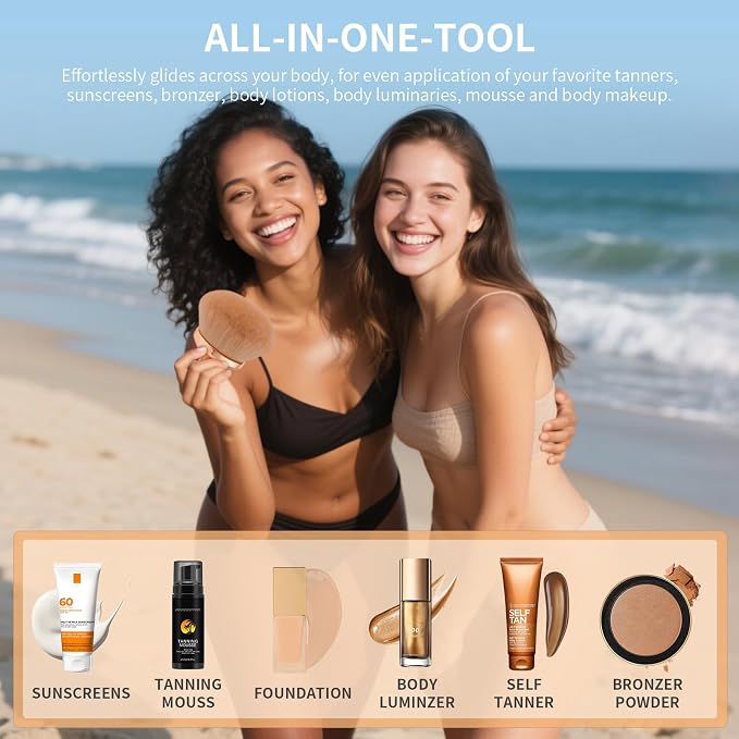 docolor Self Tanner Brush Extra Large Body Makeup Brush, 3.5 Inch Width - Image 6