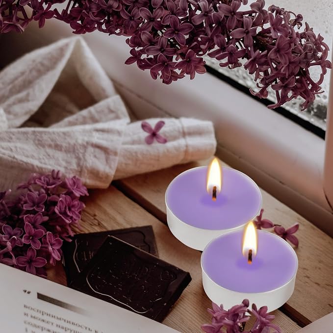 Purple Lavender Scented Tealight Candles - Image 5