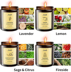 4 Pack 28oz Scented Candles, Soy Wax Jar Candles, Sage & Citrus, Scented Candles - Image 3