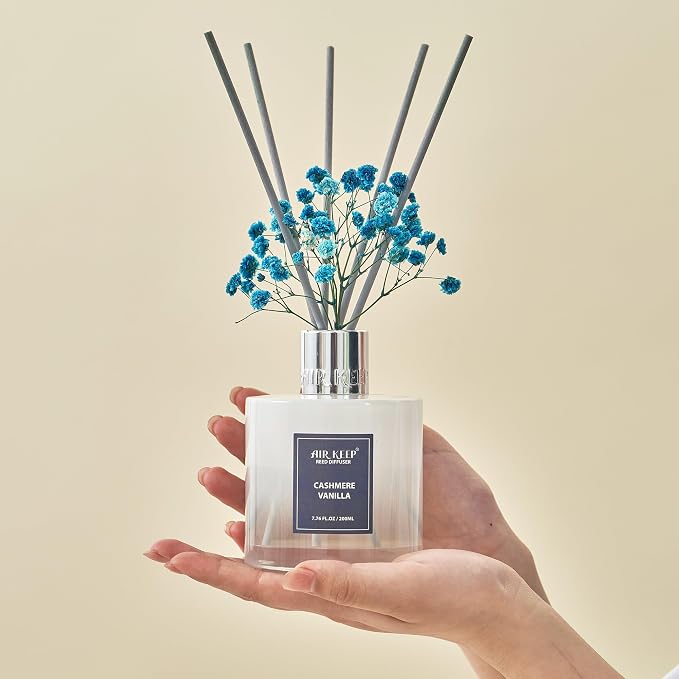 Airkeep Reed Diffuser Set/Cashmere Vanilla/6.76 fl oz/1 Pack/Home & Office - Image 3