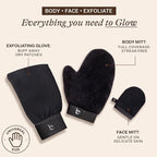 Self Tanning Mitt Applicator Set – 3-in-1 Velvet Mitts, Exfoliating Glove & - Image 3