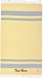 Personalized Embroidered Beach Towel | Throw Blanket, Easy Carry Sand Free by LA%60HAMMAMFINELIVING