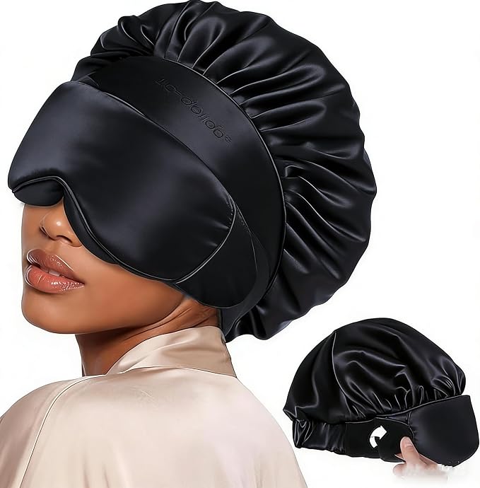 LC-dolida Satin Silk Bonnet for Sleeping Women Men, Hair Bonnet for Curly & by LC-dolida