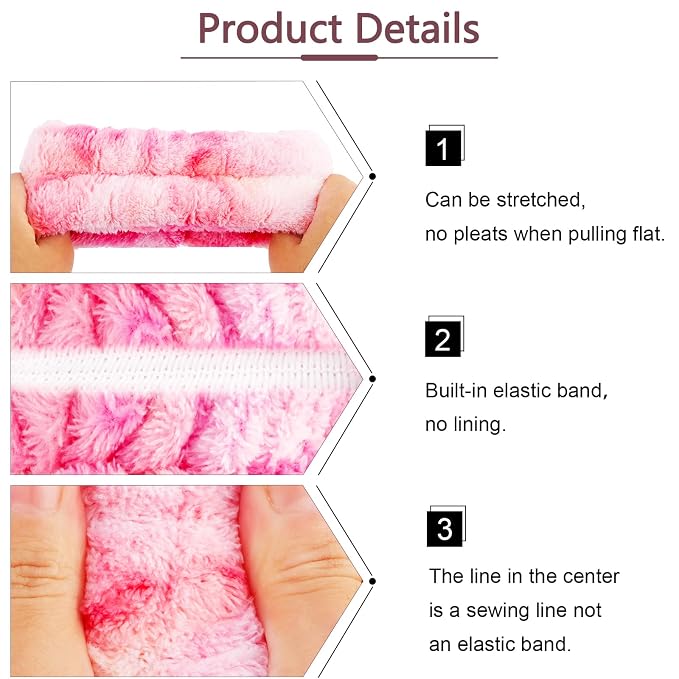 VELSCRUN Spa Headband, Makeup Face Wash Skincare Headbands, Stuff - Image 7