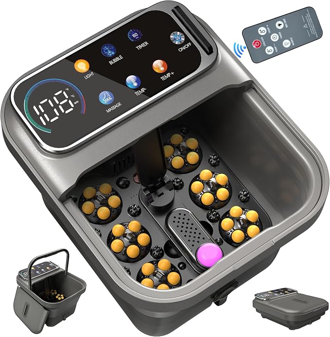 Collapsible Foot Spa Bath with Heat and Massage, Motorized Shiatsu Foot by Unknown