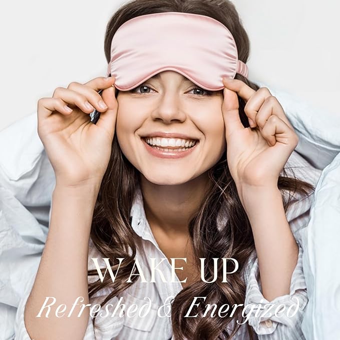 Silk Satin Sleeping Eye Mask, Soft Breathable Blackout Eyeshade Eye Cover - Image 7