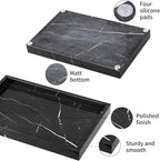 Marble Bathroom Vanity Tray, Natural Luxury Vanity Home Kitchen Bathroom Table - Image 3