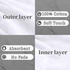 VOOVA & MOVAS White Exfoliating Washcloth 6PC, 8.3"x6.3" - Image 3