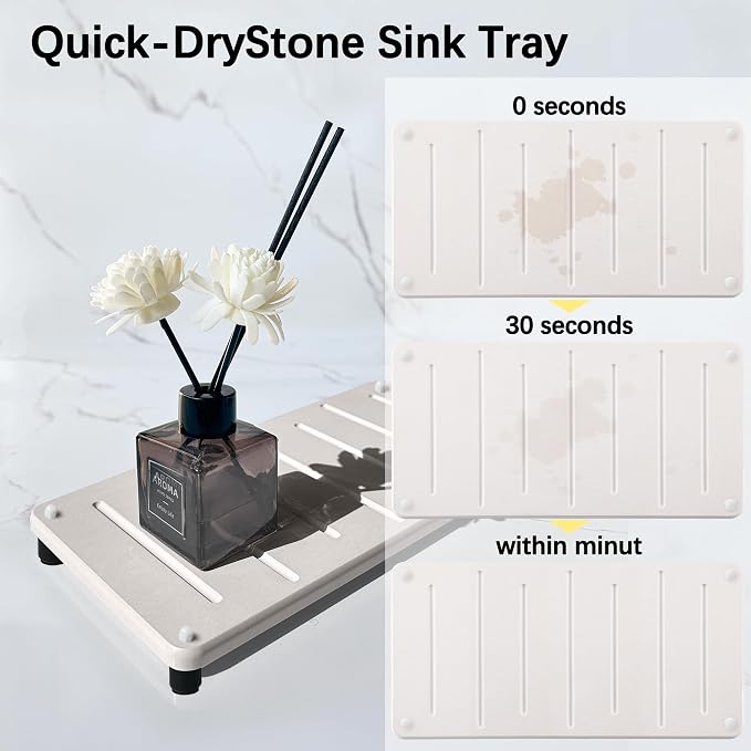2PCS Water Absorbing Stone Drying Mat - Image 3