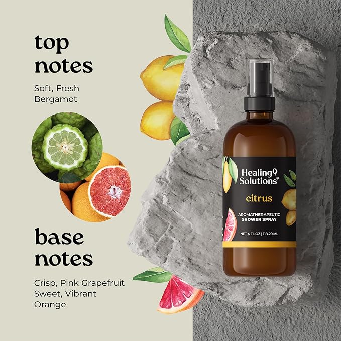 Healing Solutions Aromatherapy Shower Spray, Therapeutic Grade Essential Oils - Image 5