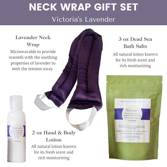 Victoria's Lavender Neck Wrap Gift Set - Image 2