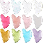 Sherr 12 Pcs Gua Sha Facial Tools Resin Heart Shaped Massage Guasha Tool by Sherr
