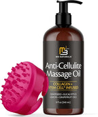 Anti Cellulite Massage Oil and Silicone Body Brush – Collagen and Stem Cell - Image 5