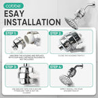 Cobbe HD HEAVY DUTY High Output Shower Filter 2 Pack – 99% REMOVAL Shower Head - Image 9