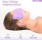 Lavender Weighted Eye Pillow for Yoga, Microwavable Moist Heat Eye Compress Mask - Image 2