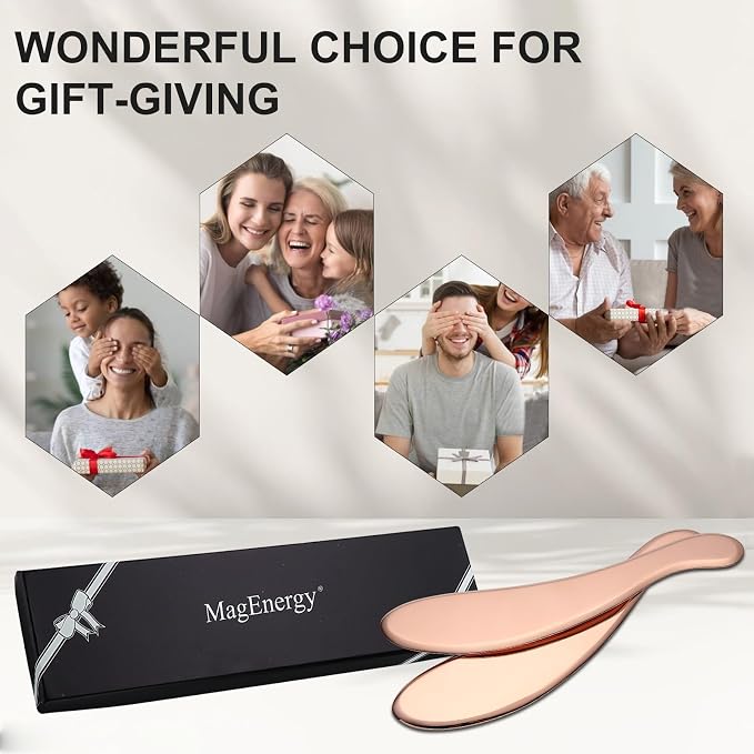 MagEnergy Gua Sha Tool Pure Copper Scraping Back Massager Guasha Board - Image 6