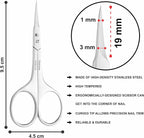 Cuticle Scissors Extra Fine Curved Blade, Extra Slim Scissors - Image 6