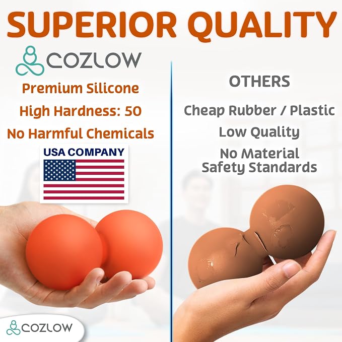 COZLOW Double Lacrosse Silicone Massage Ball - Image 4