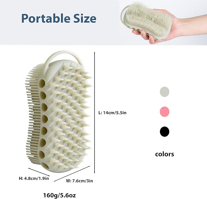 MtBoi Double-Sided Exfoliating Silicone Body Scrubber, 2-in-1 Bath Scrubber - Image 8