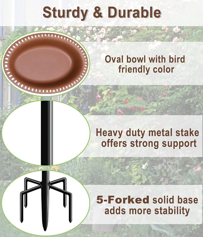 Garbuildman Upgraded 5-Prong Base Bird Bath - Image 3
