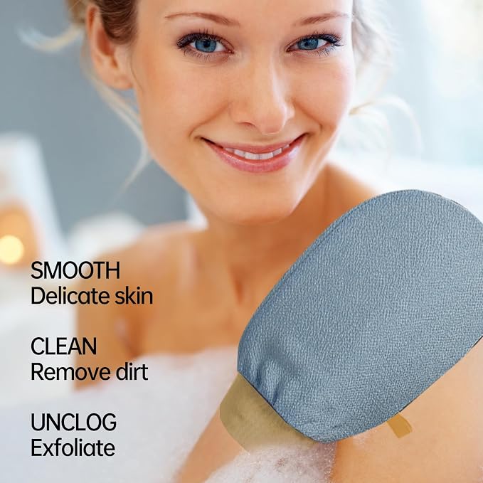 Exfoliating Gloves Glove for Shower, Exfoliating Mitt Mit Body Scrubber - Image 4