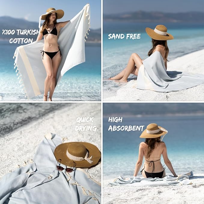 Turkish Beach Towels Oversized Clearance XL 40x71- Sand Free Beach Towel- 100% - Image 2