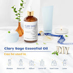 HIQILI Clary Sage Oil Essential, Herbal Sooth Aroma in Diffuse, Meditation - Image 5