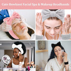 CIEHER 12 PCS Makeup Headband for Women Wrist Washband Scrunchies Cuffs for - Image 2