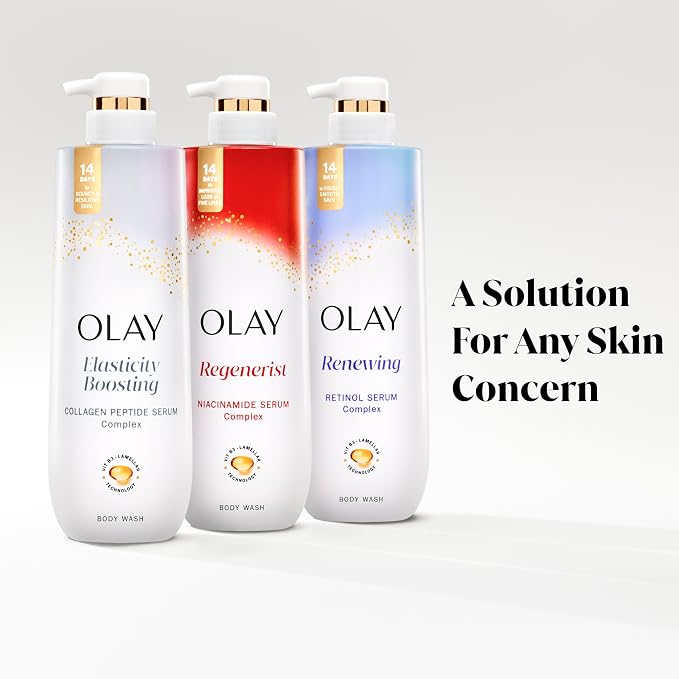 Olay Body Wash for Women, Elasticity Boosting, Collagen Peptide Serum Complex - Image 7