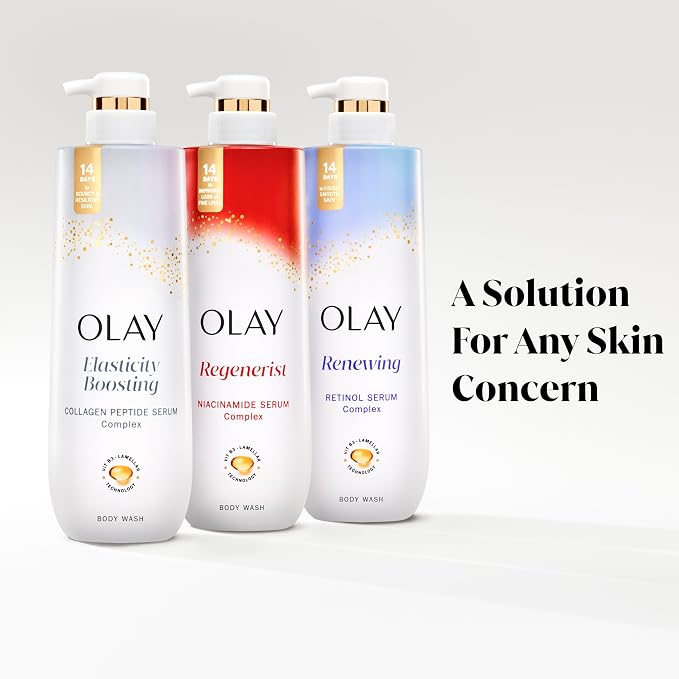 Olay Body Wash for Women, Elasticity Boosting, Collagen Peptide Serum Complex - Image 7