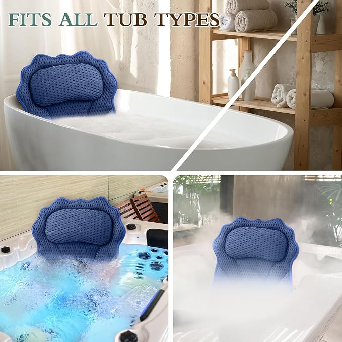 Bath Pillow RUVINCE Ergonomic Luxury Bathtub Pillow - Image 6