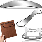 Rena Chris Muscle Scraper Tool Set, Stainless Steel Body Gua Sha by RenaChris