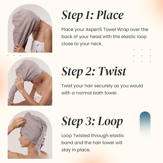 Extra Large Waffle Cotton Hair Towel Wrap - Image 2
