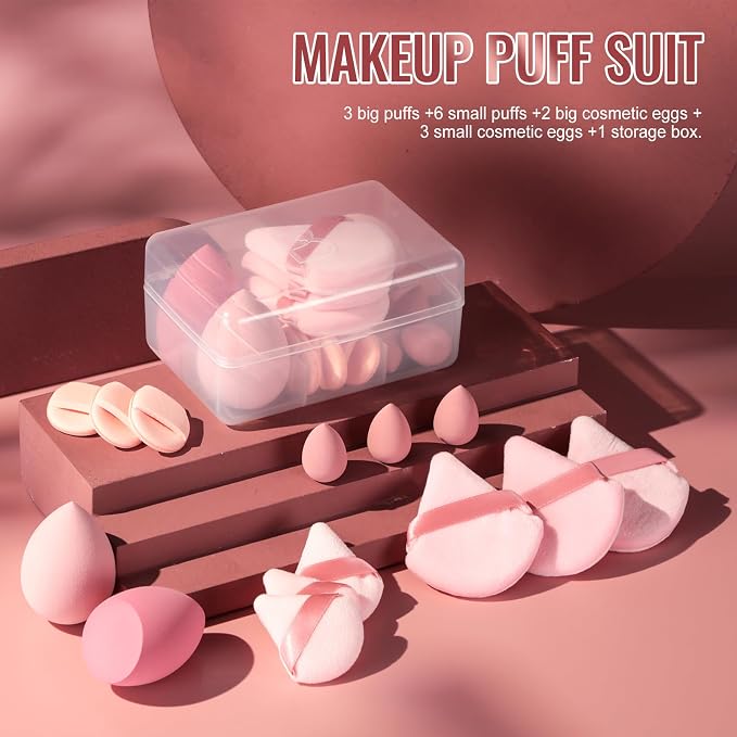 Makeup Sponge Set BS-MALLTriangle Puff 14 Pcs - Image 4