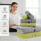 CASA COPENHAGEN X Line 6Pcs 100% Egyptian Cotton Large Designer Towels Gift - Image 3