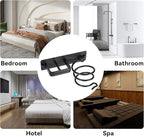 YUET Hair Dryer Holder Hairdryer Station Wall Mounted Shelf Bracket - Image 8