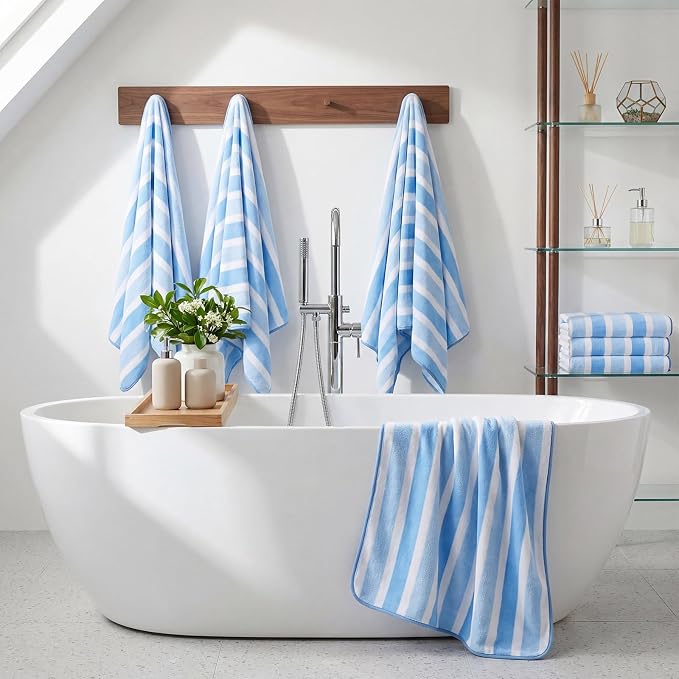 SmoothNovelty 16 Pack Microfiber Bath Towels Bulk 27'' x 60'' Oversized Size - Image 6