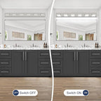 SineRise LED Modern Bathroom Vanity Light Fixtures, Brushed Nickel Modern - Image 5