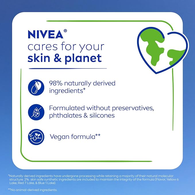 NIVEA Lip Care, Fruity Tinted Lip Balm Variety Pack, Strawberry, 3-in-1 Moisture - Image 11