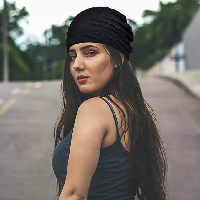 Women's Summer Beanie for Men Hat Boho Hats Adult Dwarf Hats Chemo Cap Cancer - Image 4