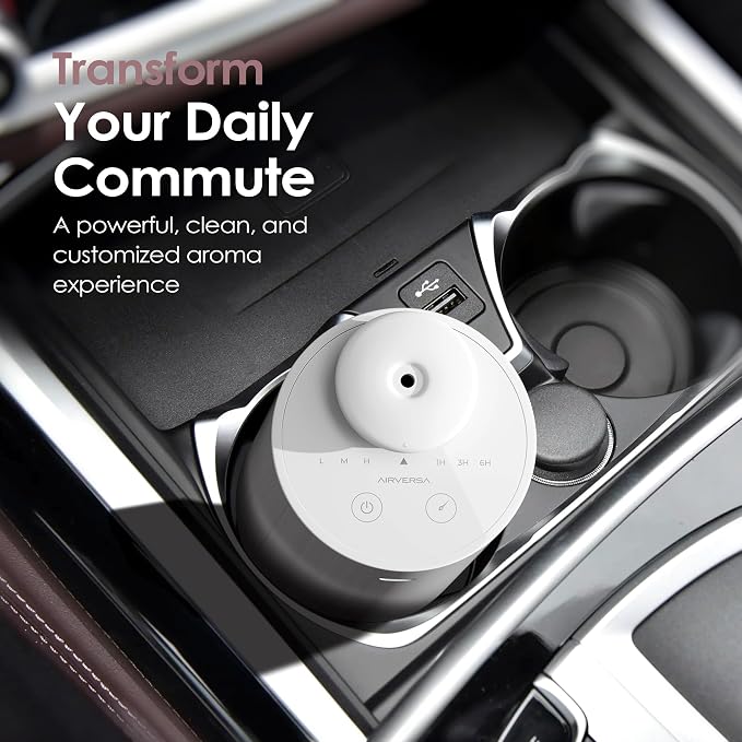 Airversa Waterless Diffuser for Essential Oil, Car Diffsuer, Battery Operated - Image 3