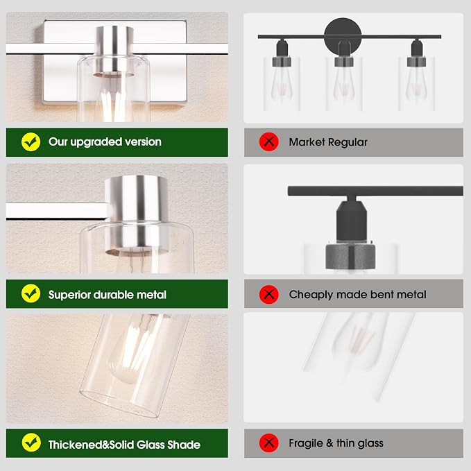 3-Light Brushed Nickel Wall Sconces - Image 2
