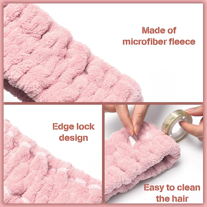 Chuangdi 3 Pieces Terry Cloth Elastic Headbands - Image 3