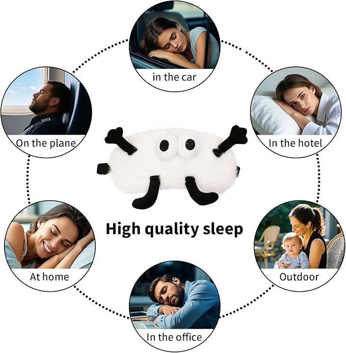 PERFECTSIGHT Sleep Eye Masks, Cute Sleep Eye Cover Lightweight Adjustable - Image 6