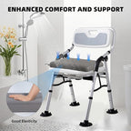 Shower Seat Cushion with Non-Slip Silicone Bottom, Shower Chair Cushion - Image 3