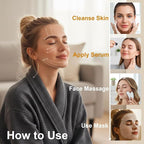 Stainless Steel Gua Sha Tool & Lymphatic Drainage Face Brush Set, TWPER Facial - Image 7