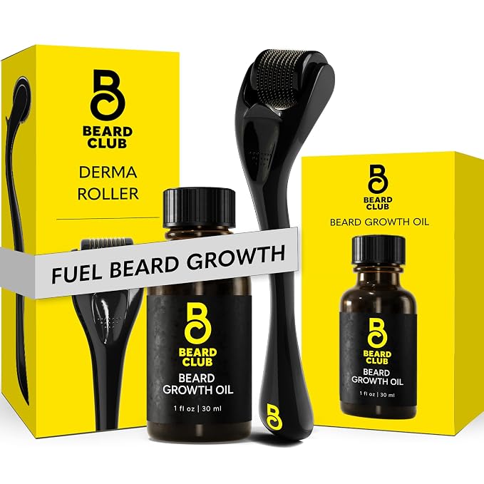 Beard Club Derma Roller & Beard Growth Oil by TheBeardClub